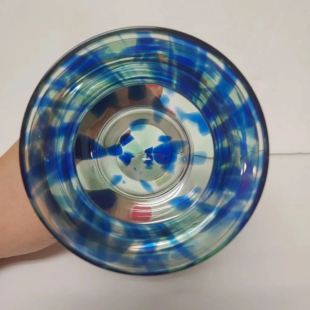 Sea of Sweden BJORN RAMEL Art Glass Vase/Candle Holder - Original Label Sticker